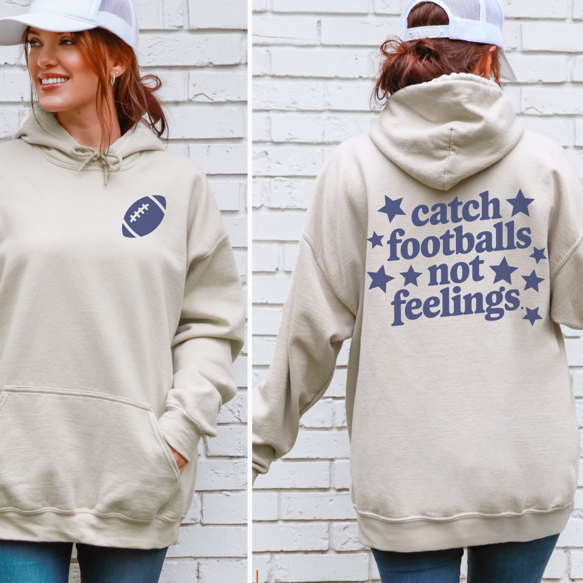 Catch Footballs Hooded Sweatshirt