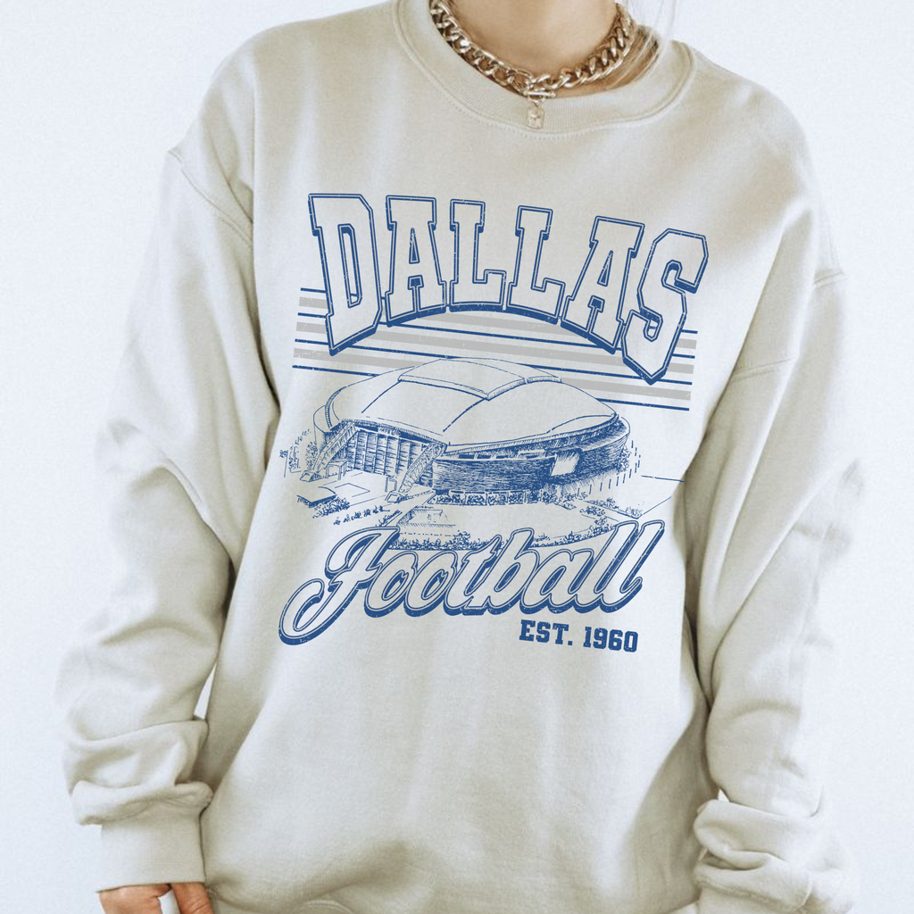 Retro Dallas Football Crewneck Sweatshirt