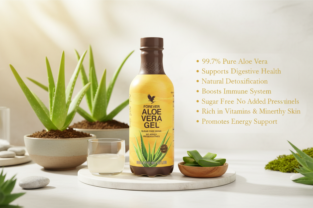 Forever Aloe Vera Gel is aseptically processed allowing the formula to remain free of added preservatives 99.7% pure inner leaf aloe vera gel