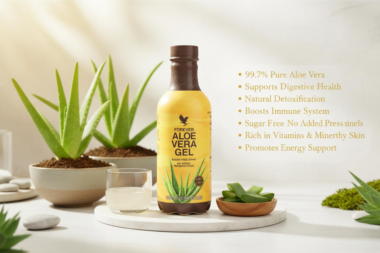 Forever Aloe Vera Gel is aseptically processed allowing the formula to remain free of added preservatives 99.7% pure inner leaf aloe vera gel