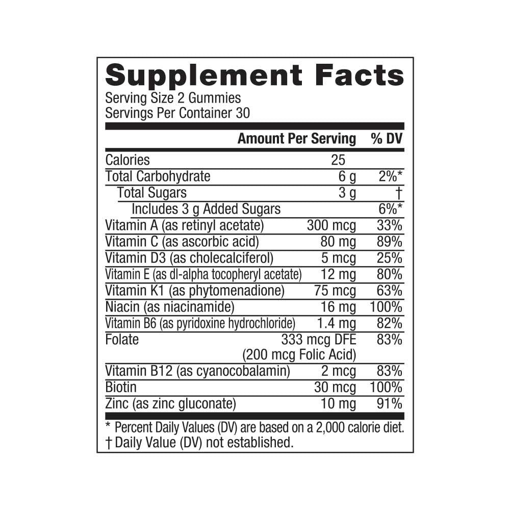 Forever Immune Gummy supplements blend of 10 vitamins and zinc with a naturally sweet tropical fruit flavor.