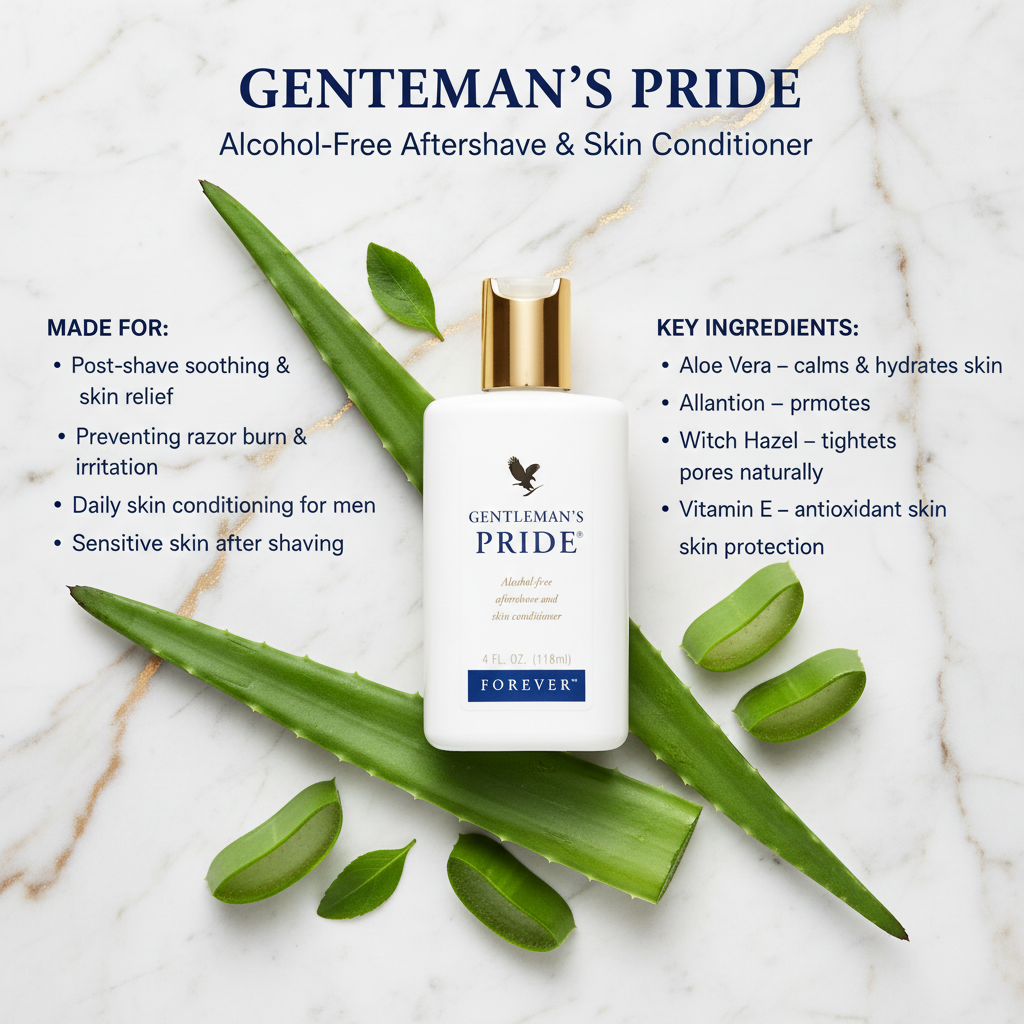 This aloe powered aftershave is a super hydrating moisturizer for your face and neck. It's also alcohol-free and features an exclusive blend of ingredients that provides a cooling sensation with a clean and classically sophisticated masculine scent