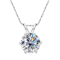 Moissanite Light Dot Necklace - 1/3/5 Carat (Single)