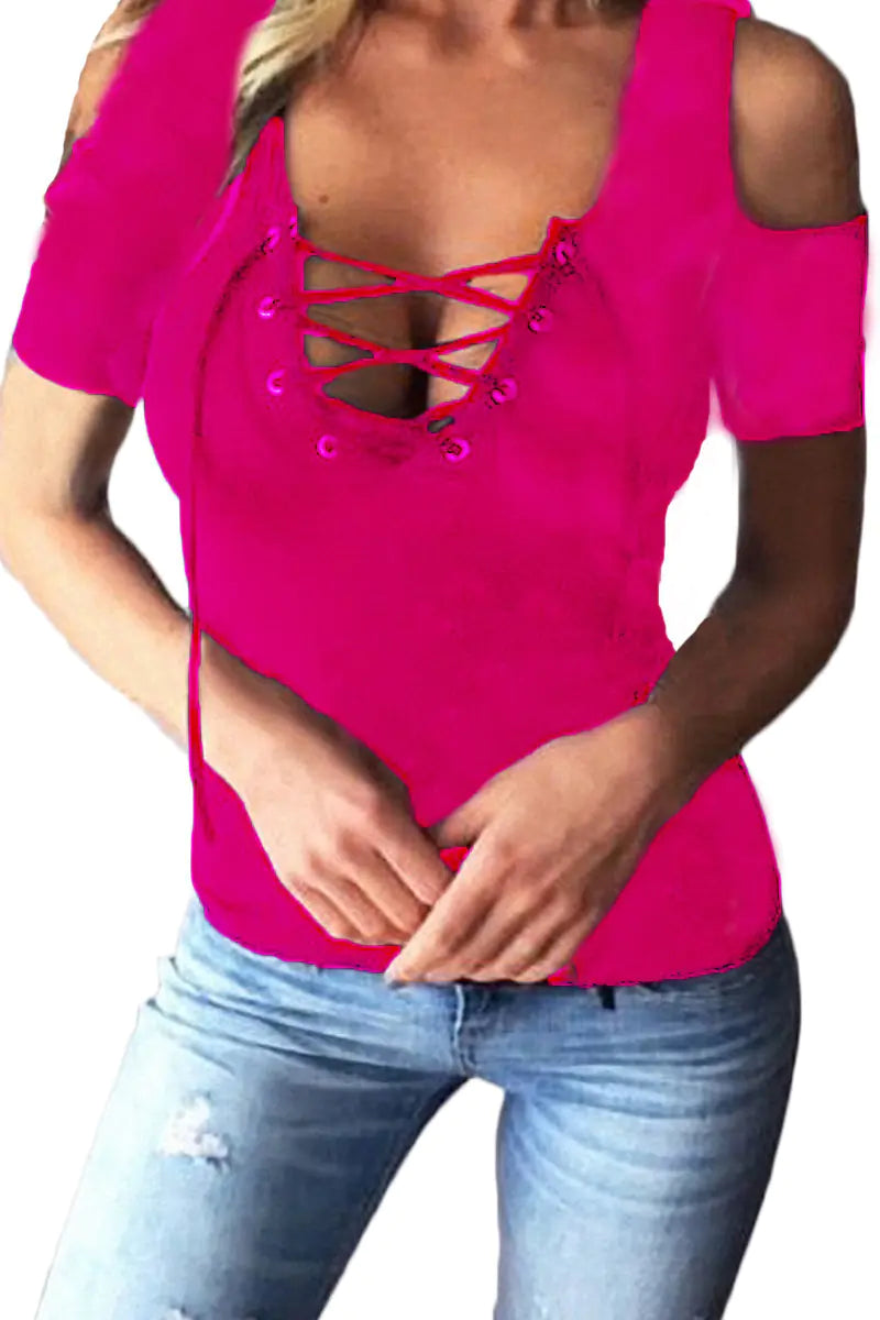 Women's Sexy Off-Shoulder Short Sleeve Top