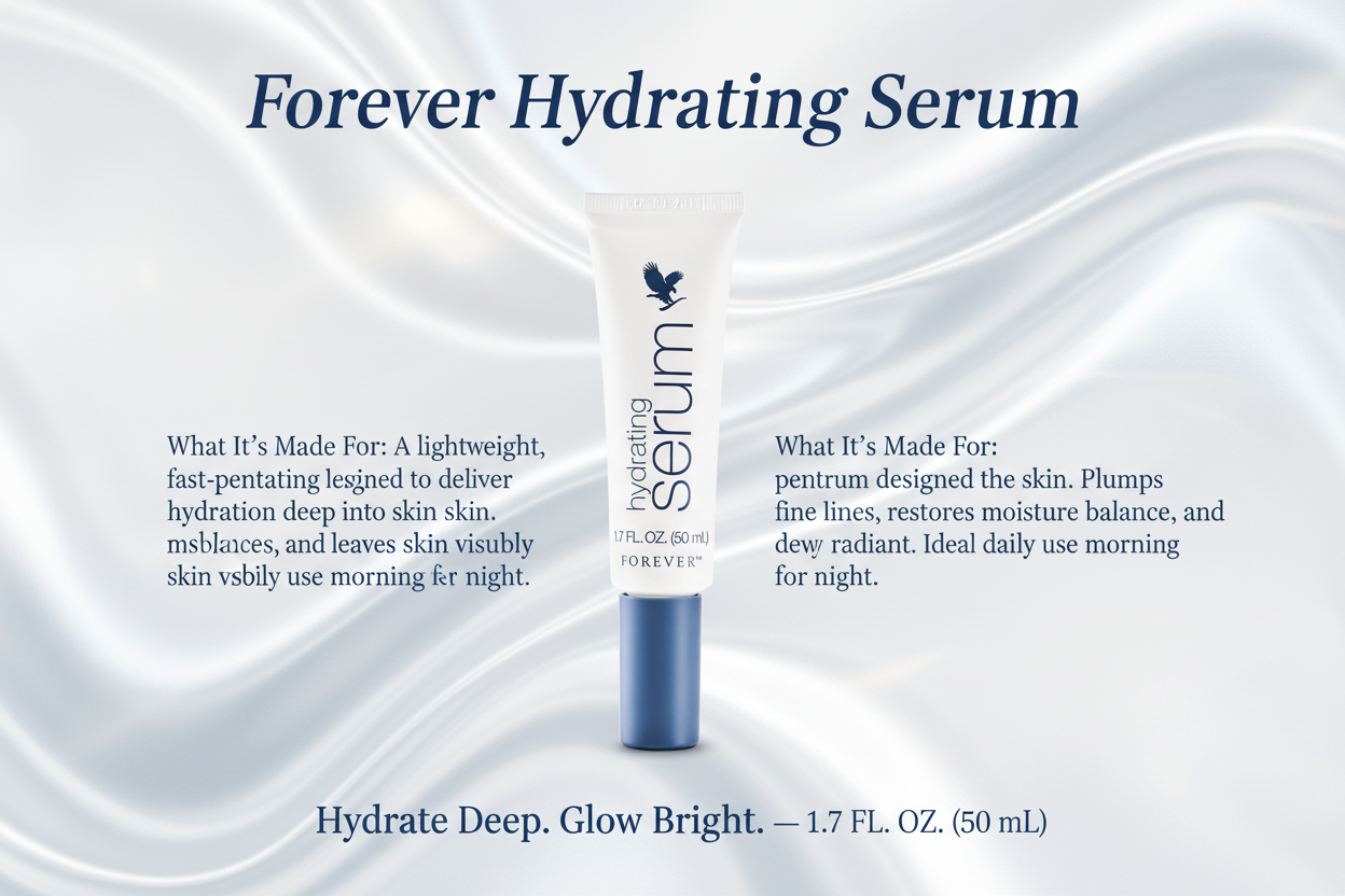 Forever’s hydrating serum fits perfectly into your routine to provide a powerful boost of hydration thanks to pure aloe vera and four types of hyaluronic acid.