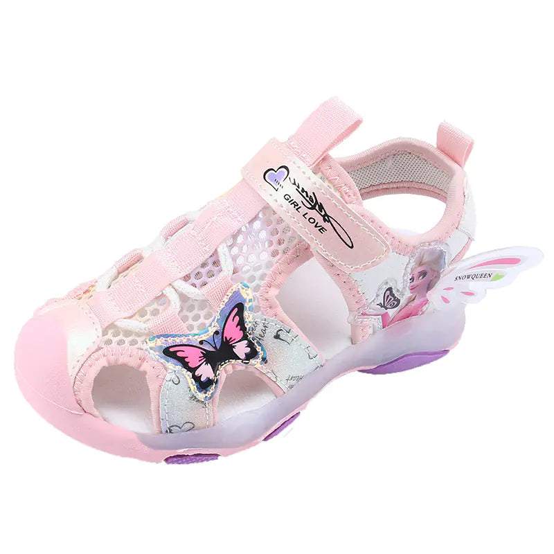 Girls' Light-Up Summer Sandals with Soft Sole