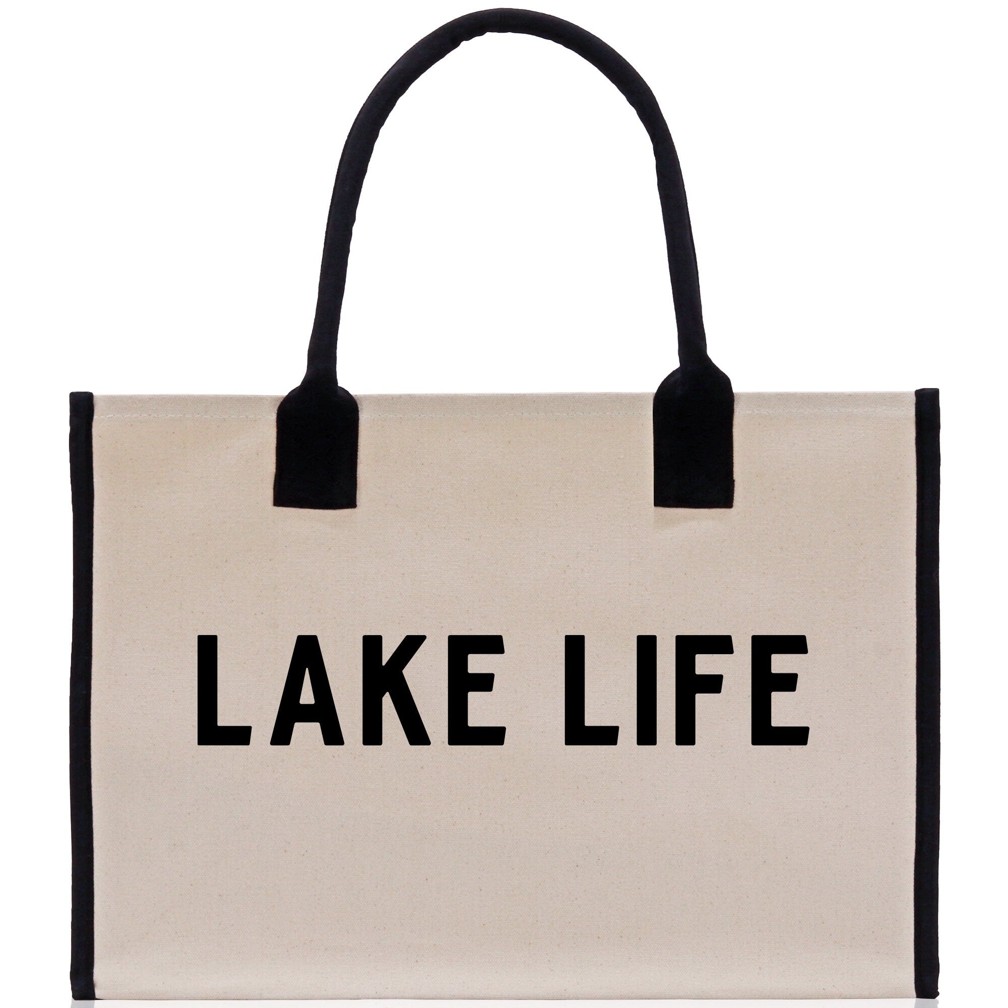Lake Life Tote Bag - Large Chic Tote Bag - Gift for Her - Girls Weekend Tote - Weekender Bag - Weekend Tote - Boat Bag - Lake Life Gift