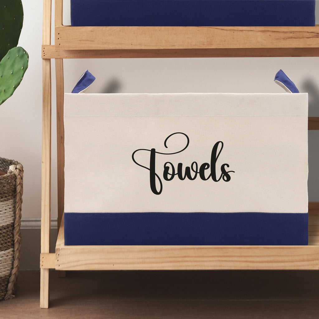 Personalized Canvas Storage Tote Bag Nursery Storage Towel Storage Kids Toy Storage Cloth Storage Storage Bin Storage Tubs Mudroom Storage