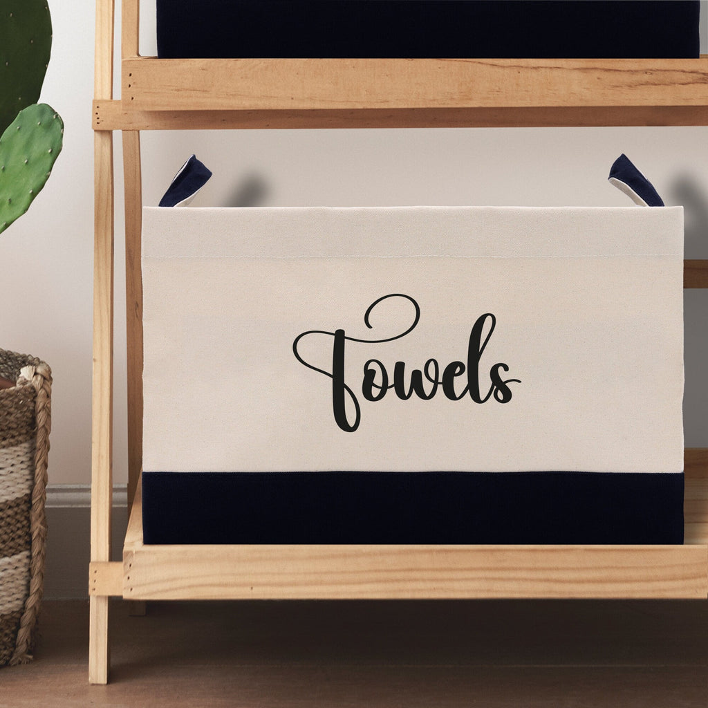 Personalized Canvas Storage Tote Bag Nursery Storage Towel Storage Kids Toy Storage Cloth Storage Storage Bin Storage Tubs Mudroom Storage