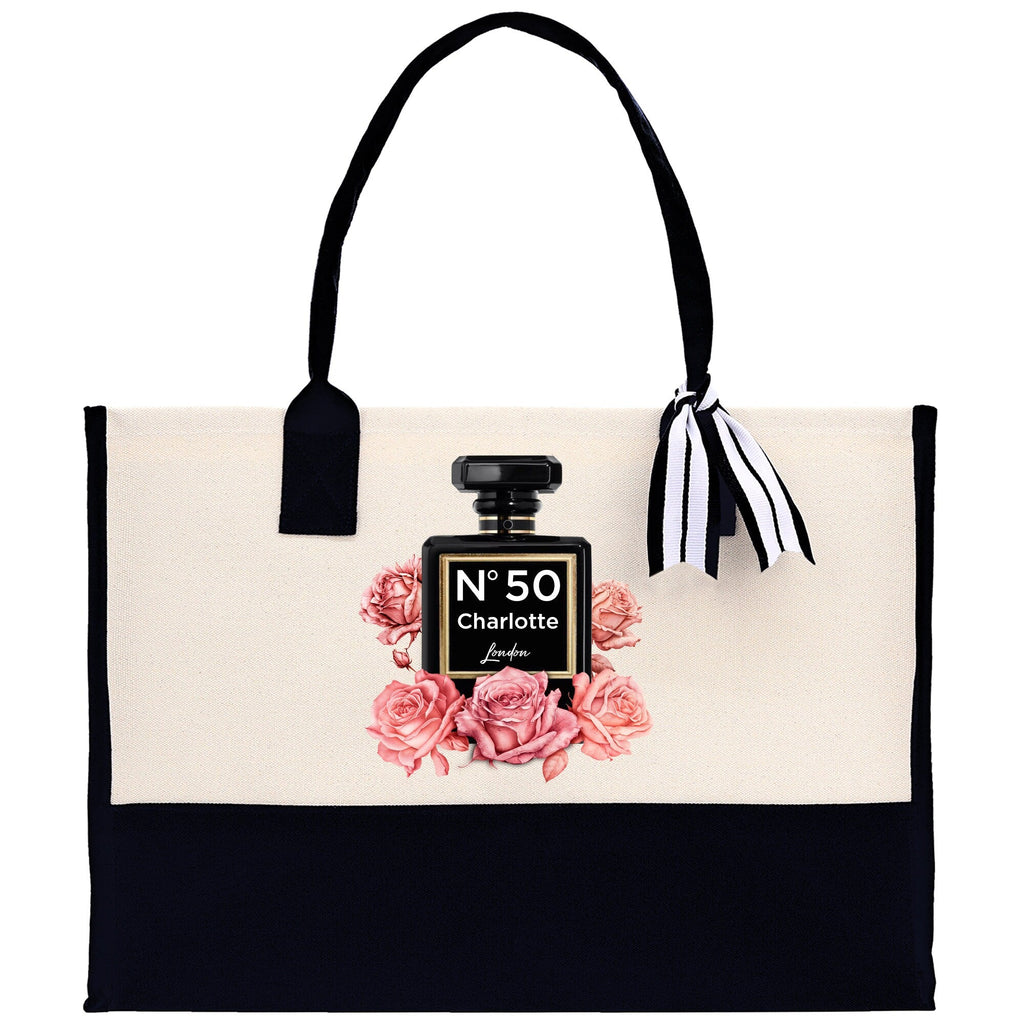 Birthday Celebration Personalized Gift Canvas Tote Bag with Name and State 40th 50th Birthday Gift Tote Bag for Her Custom Birthday Gift