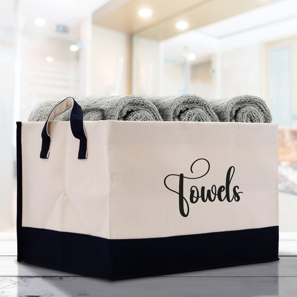 Personalized Canvas Storage Tote Bag Nursery Storage Towel Storage Kids Toy Storage Cloth Storage Storage Bin Storage Tubs Mudroom Storage