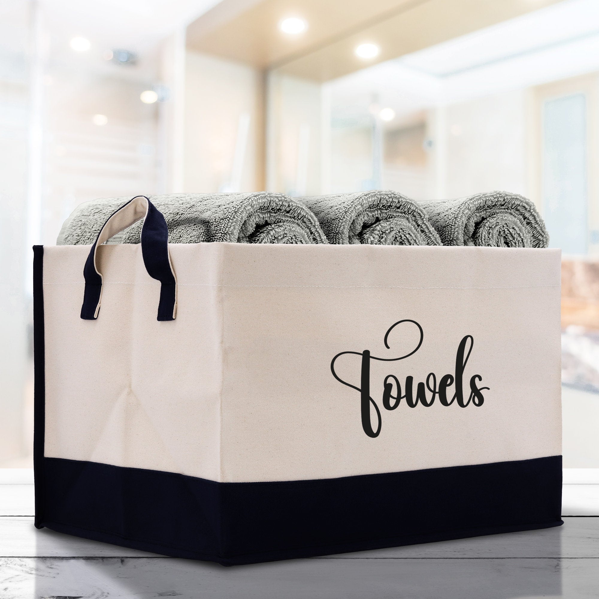 Personalized Canvas Storage Tote Bag Nursery Storage Towel Storage Kids Toy Storage Cloth Storage Storage Bin Storage Tubs Mudroom Storage