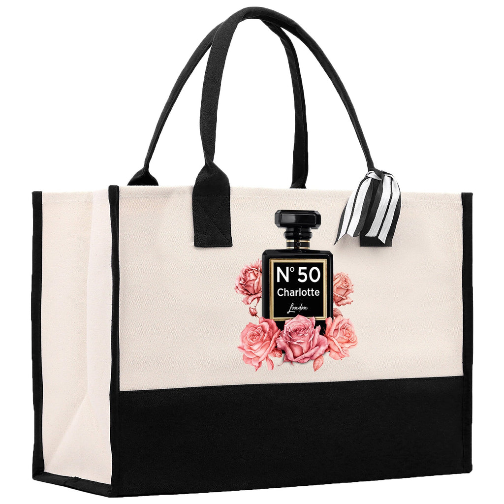 Birthday Celebration Personalized Gift Canvas Tote Bag with Name and State 40th 50th Birthday Gift Tote Bag for Her Custom Birthday Gift