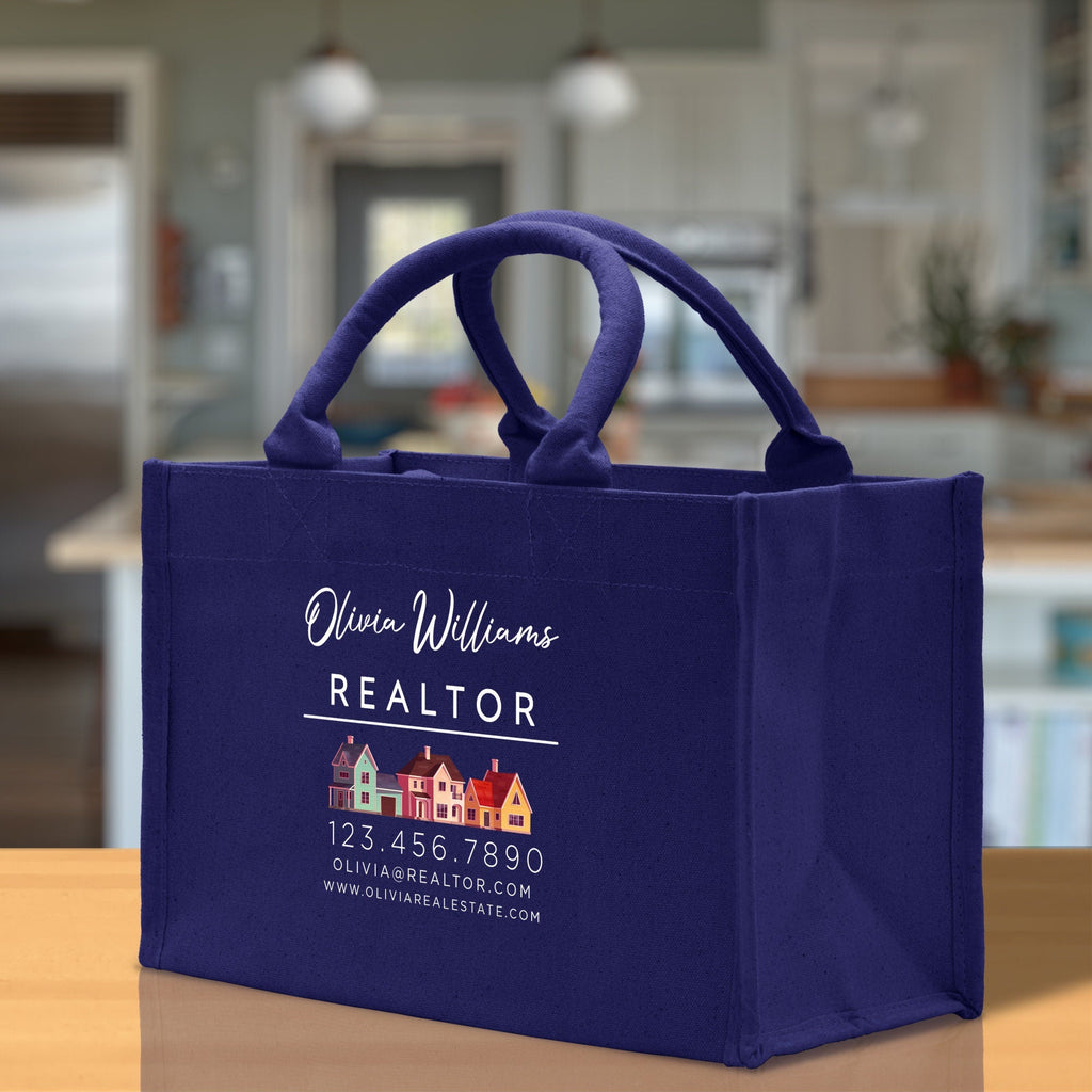 Realtor Tote Bag Personalized Business Tote Bag Custom Real Estate Agent Gift Bulk Business Logo Realtor Swag Real Estate Tote Bag