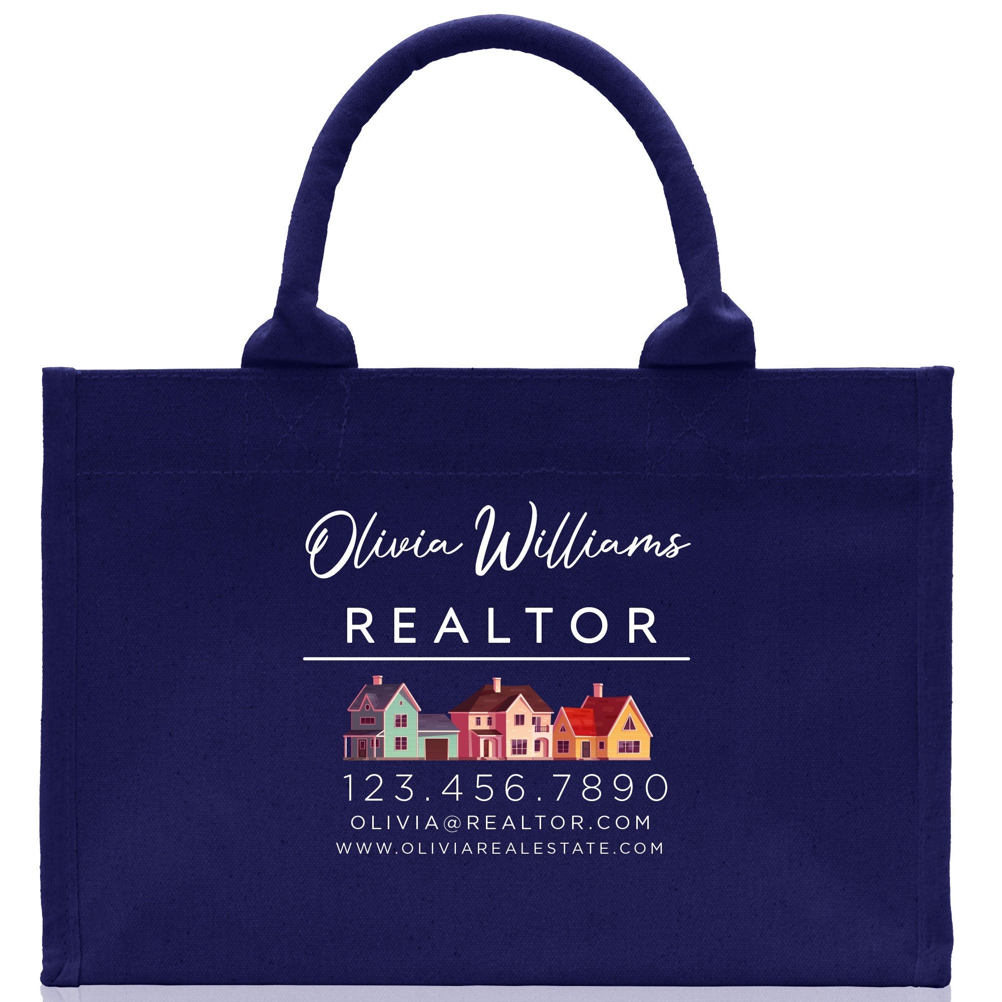 Realtor Tote Bag Personalized Business Tote Bag Custom Real Estate Agent Gift Bulk Business Logo Realtor Swag Real Estate Tote Bag