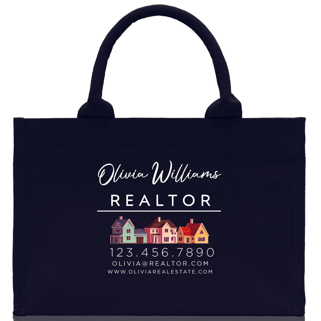 Realtor Tote Bag Personalized Business Tote Bag Custom Real Estate Agent Gift Bulk Business Logo Realtor Swag Real Estate Tote Bag
