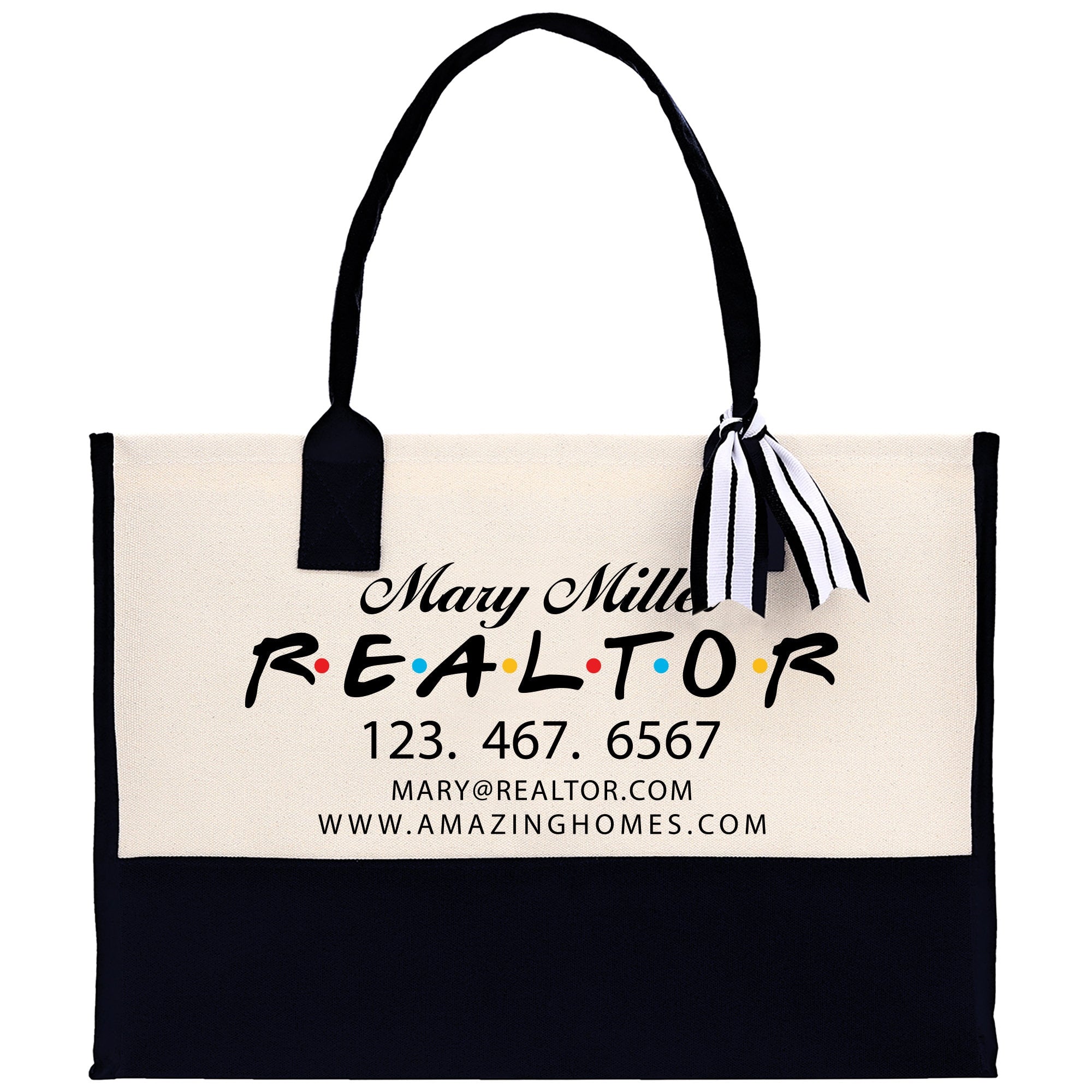 Realtor Tote Bag Personalized Business Tote Bag Custom Real Estate Agent Gift Bulk Business Logo Realtor Swag Real Estate Tote Bag