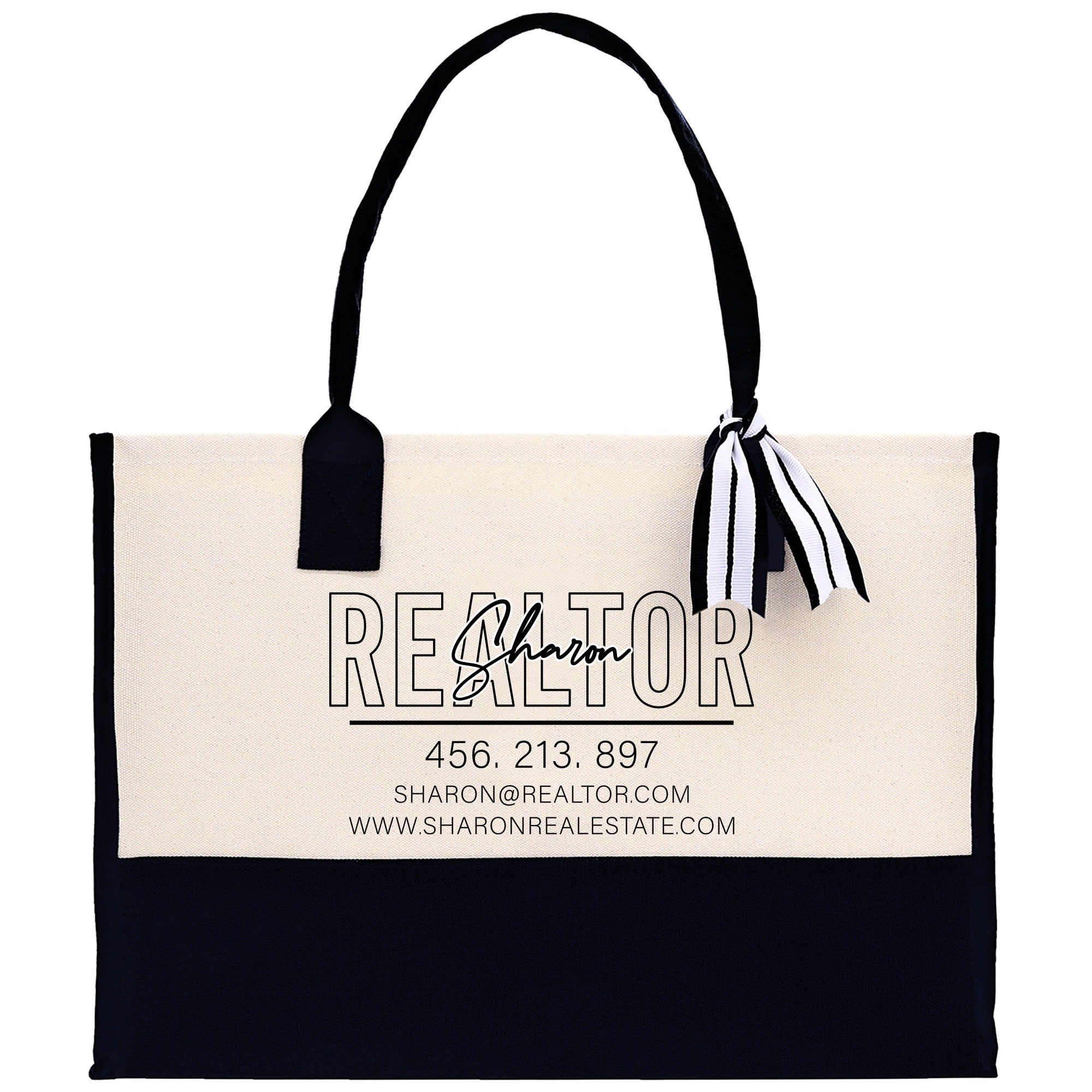 Realtor Tote Bag Personalized Business Tote Bag Custom Real Estate Agent Gift Bulk Business Logo Realtor Swag Real Estate Tote Bag