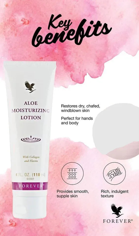 Forever Aloe Moisturizing Lotion - Natural Hydrating Body & Face Cream