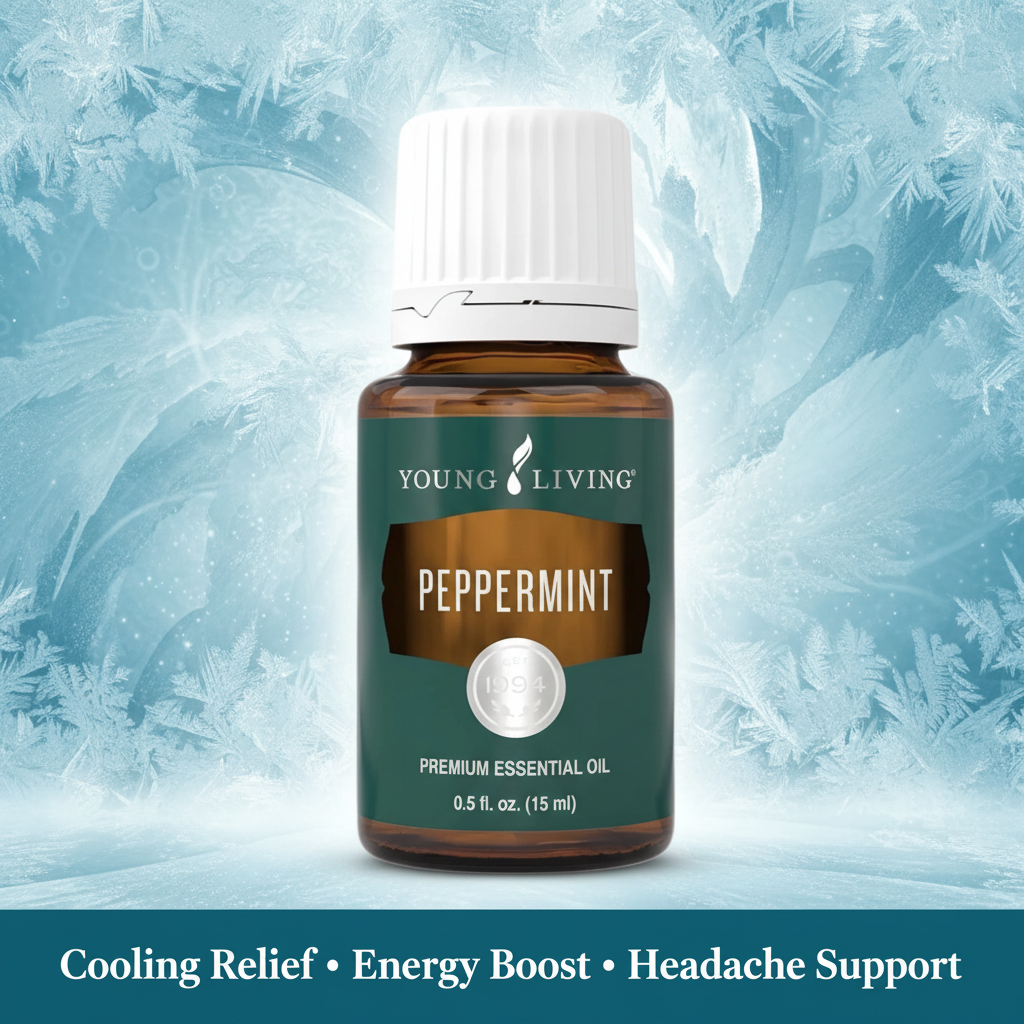 Young Living Peppermint Essential Oil — 15ml | Cooling, Energizing & Pure