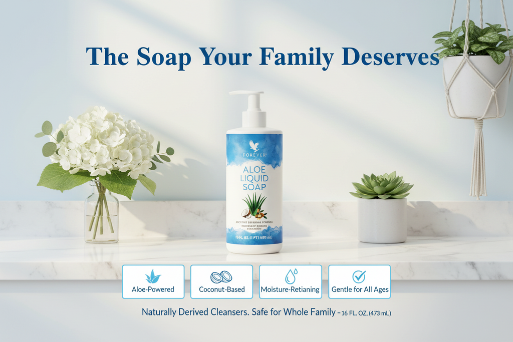 Forever™ Aloe Liquid Soap | Moisture-Retaining Natural Hand & Body Wash