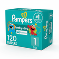 Pampers Baby Dry Diapers Size 1, 120 Count