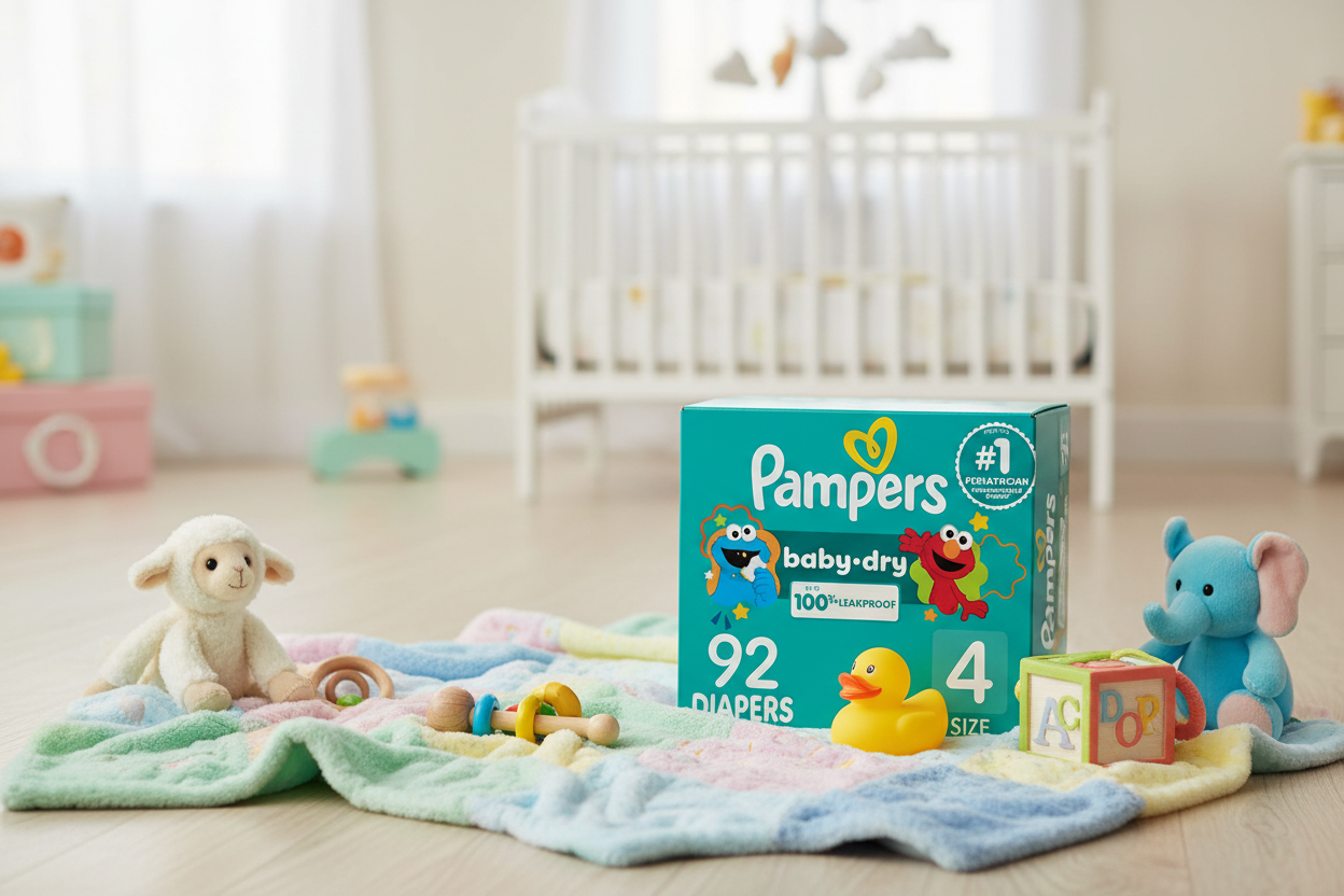 Pampers Baby-Dry Diapers Size 4, 92 Count