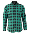 The Titan - Black/Green Plaid Long Sleeve