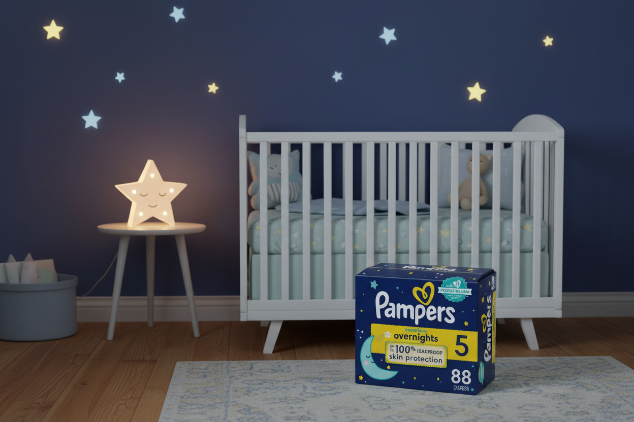 Pampers Swaddlers Overnights Diapers Size 5, 88 Count