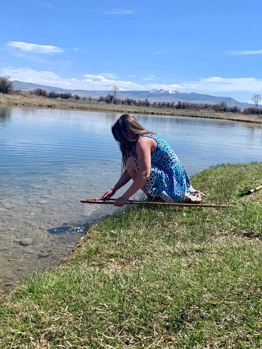 Brown Trout Print Dress