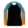 Brown Trout Print Fishing Shirt (black)
