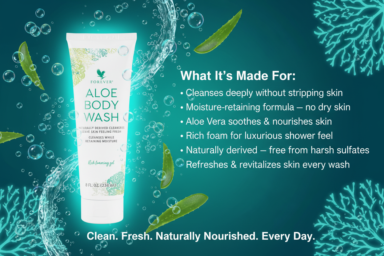 Forever™ Aloe Body Wash | Moisture-Retaining Natural Body Wash