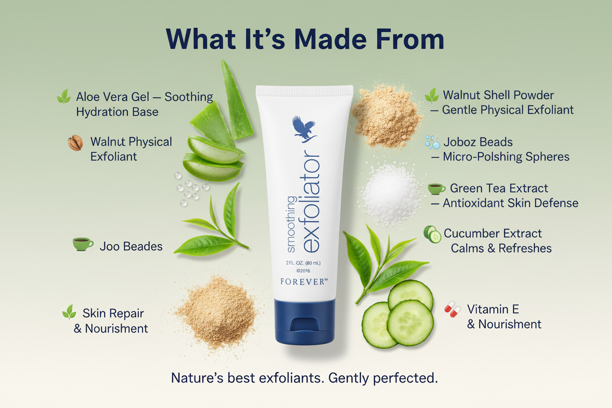 Forever™ Smoothing Exfoliator | Gentle Aloe-Based Face Scrub