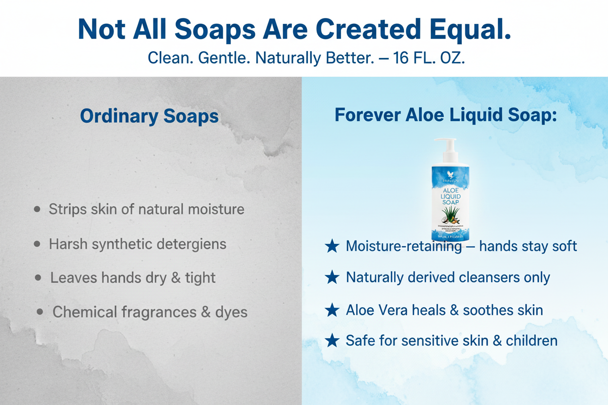 Forever™ Aloe Liquid Soap | Moisture-Retaining Natural Hand & Body Wash
