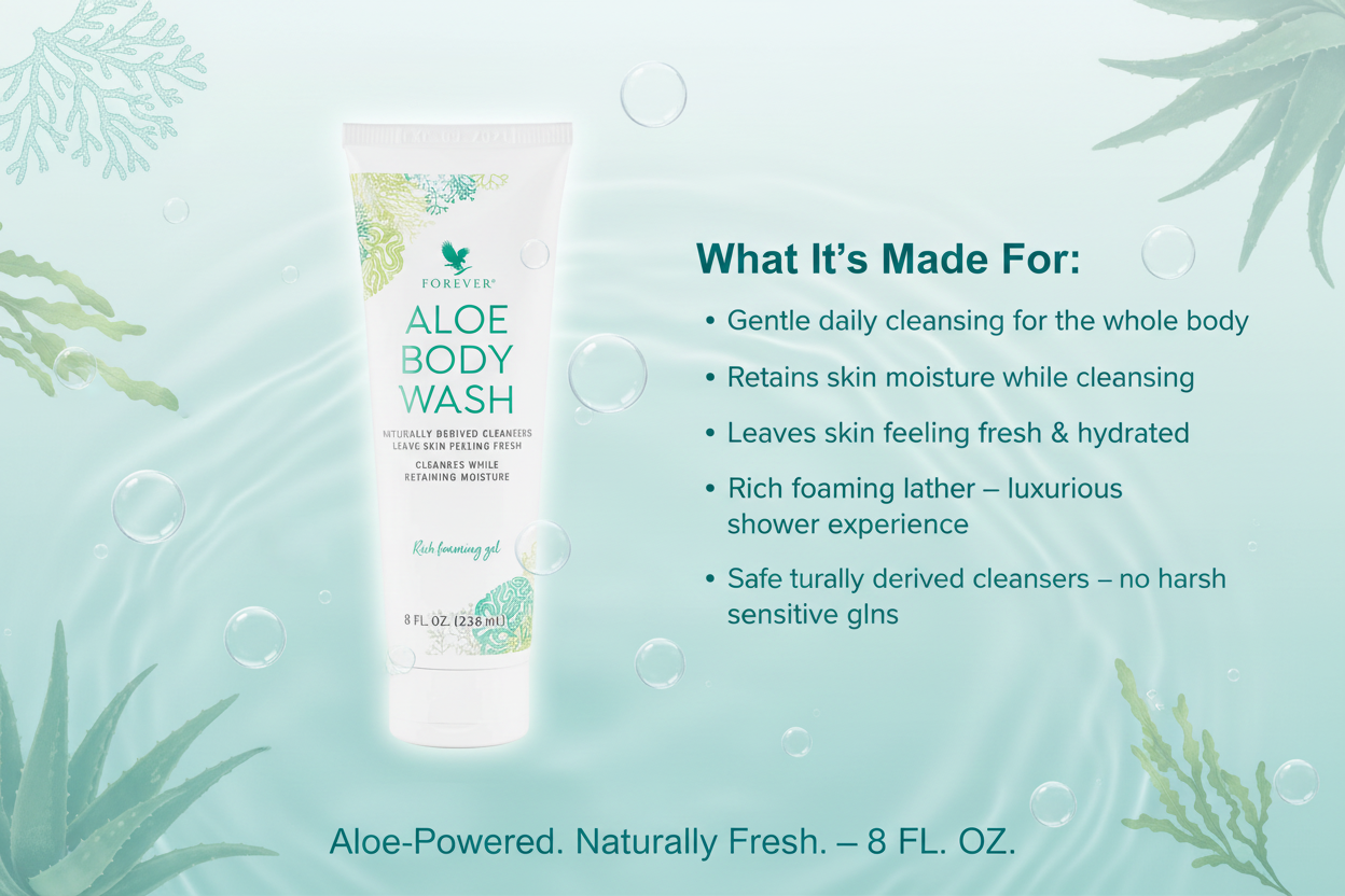 Forever™ Aloe Body Wash | Moisture-Retaining Natural Body Wash