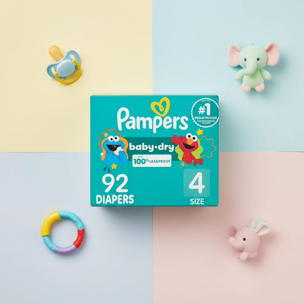 Pampers Baby-Dry Diapers Size 4, 92 Count