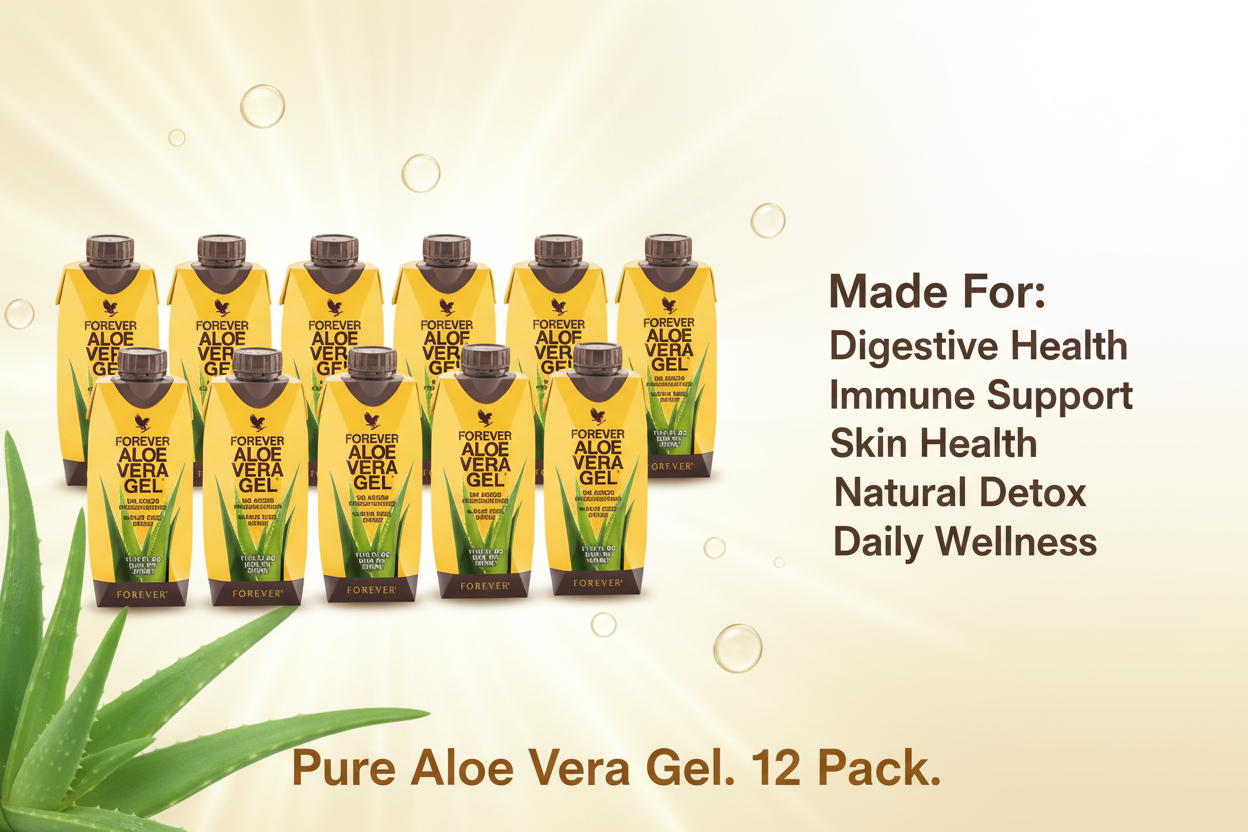 Forever™ Aloe Vera Gel Minis | Pure Aloe Vera Gel Drink — 12 Pack
