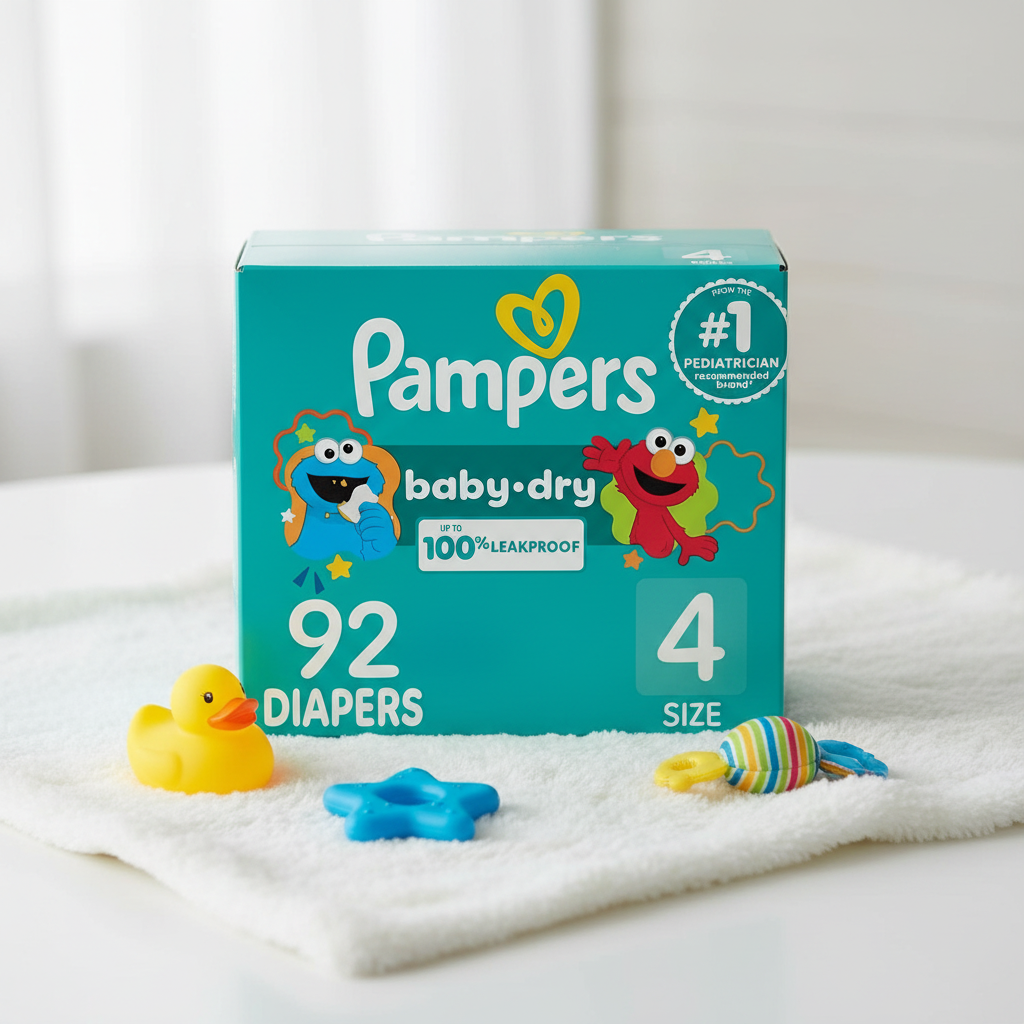 Pampers Baby-Dry Diapers Size 4, 92 Count