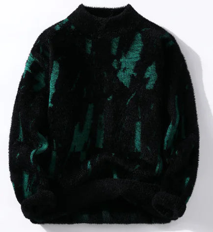 Men's Thick Fleece-lined Sweater for Fall and Winter