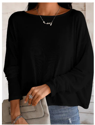 Fashionable Women's Long-Sleeved Backless T-shirt