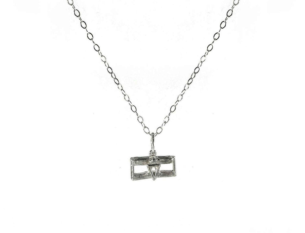 Israeli Flag Necklace in Sterling Silver