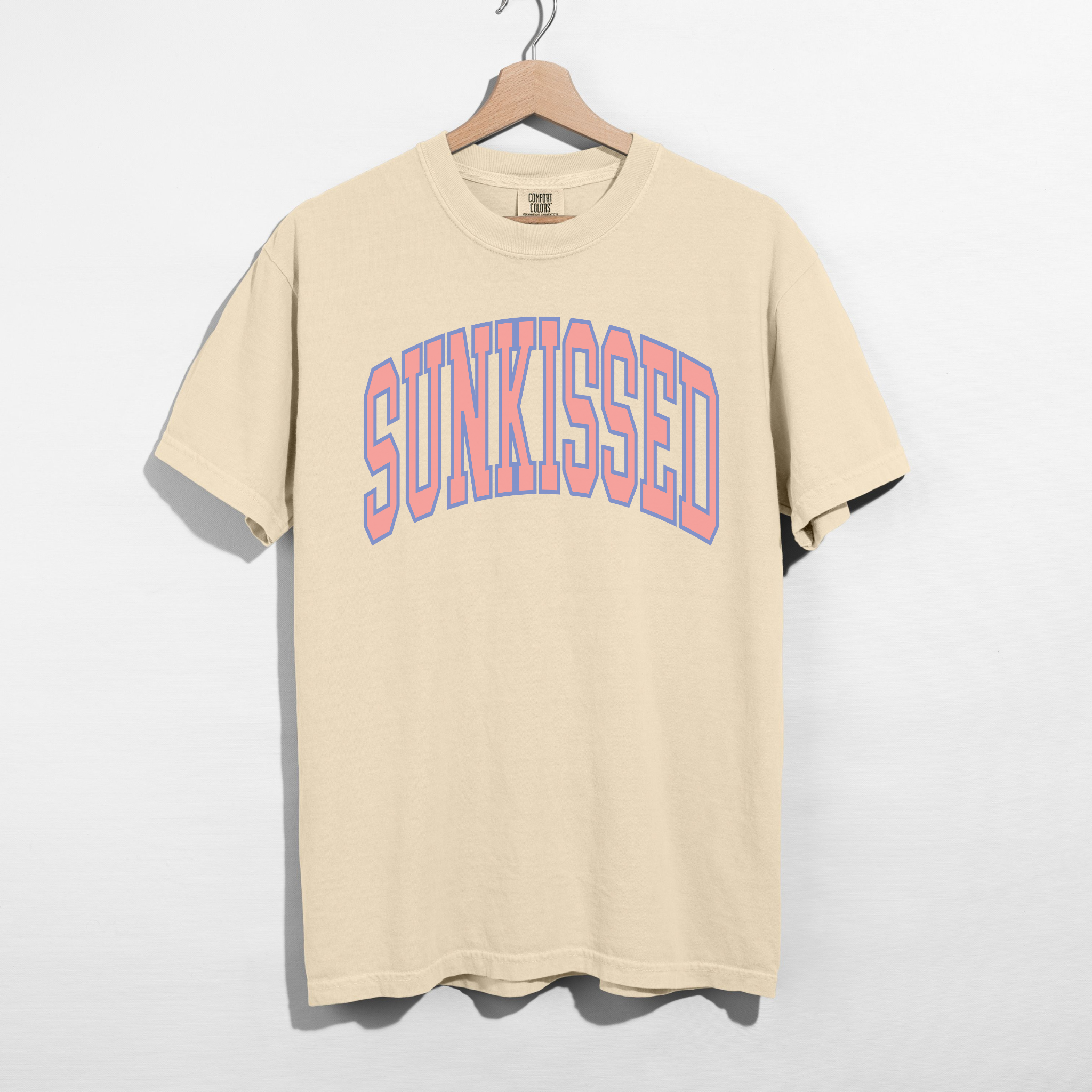 Sunkissed Graphic Tee – Summer Vintage College Font T-Shirt