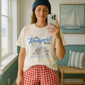 Rockport Harbor Massachusetts Graphic Tee | Coastal New England Boat Shirt