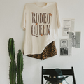 Rodeo Queen Graphic Tee – Western Cowgirl Vintage Star Shirt