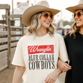 Wranglin’ Blue Collar Cowboys Graphic Tee – Western Rodeo Cowgirl Shirt