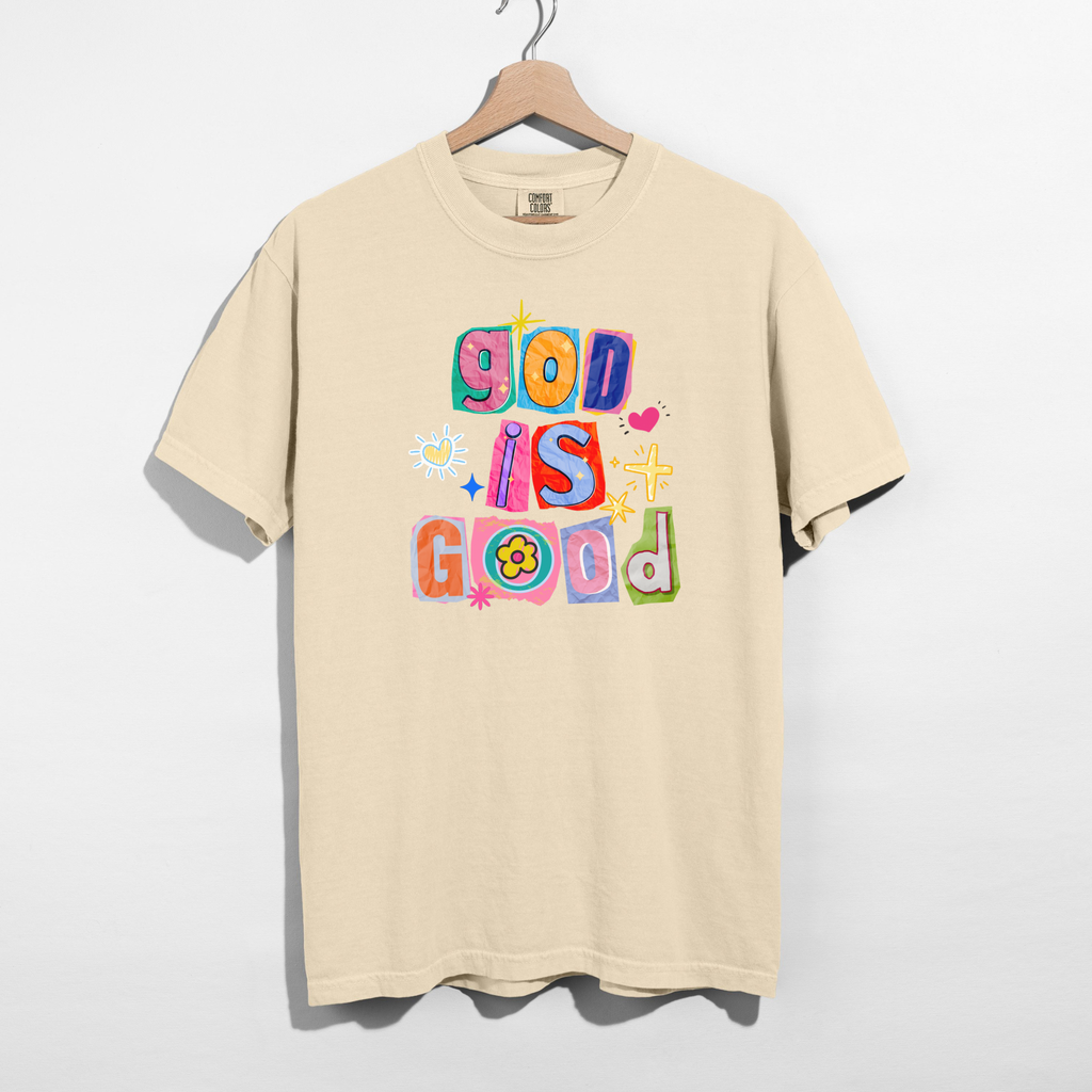 God Is Good Colorful Graphic Tee | Faith-Inspired Christian T-Shirt