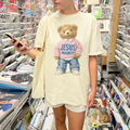 Jesus Loves Me Teddy Bear Graphic Tee | Faith-Inspired