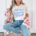 Mother Knows Best Retro Graphic Tee | Vintage Style Mom Shirt | Cute Motherhood Tee