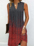 Multi-color A-Line Sleeveless Dress for Women