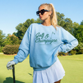 Golf & Champagne Sweatshirt – Country Club Aesthetic Crewneck